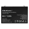 Qoltec AGM battery 6V 12Ah Maintenance-free Efficient LongLife for UPS, scale, cash register