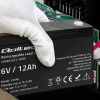 Qoltec AGM battery 6V 12Ah Maintenance-free Efficient LongLife for UPS, scale, cash register