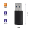 Qoltec Adapter USB type A USB type C
