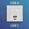 Qoltec GaN 35W charger 5-20V 1.5-3A 1 x USB-C PD 1x USB QC 3.0 White