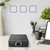 Qoltec Splitter mini SWITCH 1x2 port RJ45 1000Mbps USB-C Aluminium