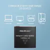 Qoltec Splitter mini SWITCH 1x2 port RJ45 1000Mbps USB-C Aluminium