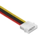 Qoltec Cable adapter POWER MOLEX 2xSATA 0.2m