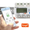 Qoltec Three-phase electronic meter DIN rail energy consumption meter 400V LCD Wi-fi