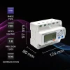 Qoltec Three-phase electronic meter DIN rail energy consumption meter 400V LCD Wi-fi