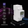 Qoltec Single phase electronic energy consumption meter for DIN rail 230 V LCD Wi-fi
