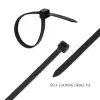 Qoltec Self-locking cable tie 3.6*150mm 100 pcs. Nylon66 UV Black