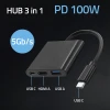Qoltec Hub Adapter USB-C 3.1 3in1 USB 3.0 HDMI 4K USB-C 3.1 PD 100W