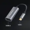 Qoltec Aluminium Adapter USB-C 3.1 MHL to HDMI 4K 60Hz 32AWG for Laptop Smartphone
