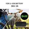 Qoltec Fast Charger for e-bike, electric scooter 36V 42V 2A 5.5*2.1 water resistant + power cable