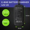 Qoltec Fast Charger for e-bike, electric scooter XIAOMI 36V 42V 2A 8.0*8.0mm water resistant + power cable