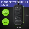 Qoltec Fast Charger for e-bike Bosch 36V 42V 2A Bosch plug water resistant + power cable