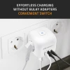 Qoltec Power cube 6-in-1 extension cord with illuminated switch 3x AC 2x USB 1x USB-C PD 20W White