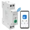 Qoltec Wi-fi DIN rail relay with electricity meter 63A eWeLink by Sonoff Wi-Fi LED