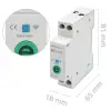 Qoltec Wi-fi DIN rail relay with electricity meter 63A eWeLink by Sonoff Wi-Fi LED
