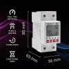 Qoltec Wi-fi DIN rail relay with electricity meter 63A Timer Tuya Wi-Fi LED