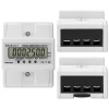 Qoltec Three-phase electronic meter DIN rail energy consumption meter 400V 100A LCD 4P