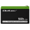 Qoltec AGM battery 12V 9Ah Maintenance-free Efficient LongLife for UPS, security