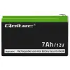 Qoltec AGM battery 12V 7Ah Maintenance-free Efficient LongLife for UPS, security