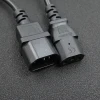 Qoltec Power extension cable for UPS IEC C13/C14 3x0.75mm² 1m