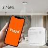 Qoltec Certified wireless smoke detector with battery Tuya Wi-fi sensor service life 10 years alarm 85dB LED