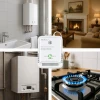 Qoltec Certified wireless Gas Leak (CH4) and Carbon monoxide (CO) detector alarm 85dB LED