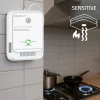 Qoltec Certified wireless Gas Leak (CH4) and Carbon monoxide (CO) detector alarm 85dB LED