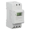 Qoltec Electronic Timer Switch for DIN Rail with Built-in Battery 7-Day Schedule 16 Programs