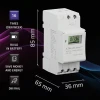 Qoltec Electronic Timer Switch for DIN Rail with Built-in Battery 7-Day Schedule 16 Programs
