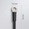 Qoltec Battery cable with connector terminals Cable with eyelet 20 cm Black