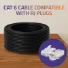 Qoltec UTP Patchcord Cable CAT6 High speed 1Gb/s LAN 50m Black