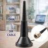 Qoltec 4G LTE antenna with magnetic base 5dBi indoor omnidirectional 600-2700 MHz SMA 3m