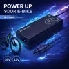 Qoltec Fast Charger for e-bike 36V 42V 2A GX12-3Pin +power cable