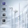 Qoltec In-ear headphones with microphone White