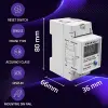 Qoltec Single-phase electronic energy consumption meter for DIN rail RESET periodic and continuous meter 230V 60A LCD LED 2P