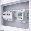 Qoltec Single-phase electronic energy consumption meter for DIN rail RESET periodic and continuous meter 230V 60A LCD LED 2P