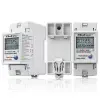 Qoltec Single-phase electronic energy consumption meter for DIN rail RESET periodic and continuous meter 230V 60A LCD LED 2P