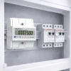 Qoltec Three-phase electronic meter with reset DIN rail energy consumption meter 400V 100A LCD LED 4P