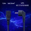 Qoltec Power cable SCHUKO CEE 7/7 (E/F) angled plug IEC C13 3x0.50mm² Pure copper Cu 1.8m