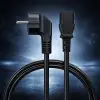 Qoltec Power cable SCHUKO CEE 7/7 (E/F) angled plug IEC C13 3x0.50mm² Pure copper Cu 1.8m