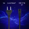 Qoltec Power cable IEC C7 CEE 7/16 figure-8 2x0.75mm² Pure copper Cu 1m
