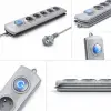 Qoltec Surge protector 5 sockets 1.8m Grey