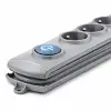 Qoltec Surge protector 5 sockets 1.8m Grey