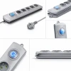 Qoltec Surge protector 5 sockets 3m Grey