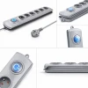 Qoltec Surge protector 6 sockets 1.8m Grey