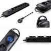 Qoltec Surge protector 6 sockets 1.8m Black