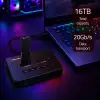 Qoltec M.2 NVMe SSD Docking Station PCIe USB-C 20 Gb/s DUAL 2 x 8TB Offline cloning
