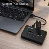 Qoltec M.2 NVMe SSD Docking Station PCIe USB-C 20 Gb/s DUAL 2 x 8TB Offline cloning