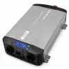 Qoltec Pure Sine Wave Inverter 12V to 230V 2000/4000W UPS BYPASS LCD USB USB-C Compatible with LiFePO4 GEL AGM