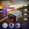 Qoltec Pure Sine Wave Inverter 12V to 230V 500/1000W LCD USB USC-C Compatible with LiFePO4 GEL AGM